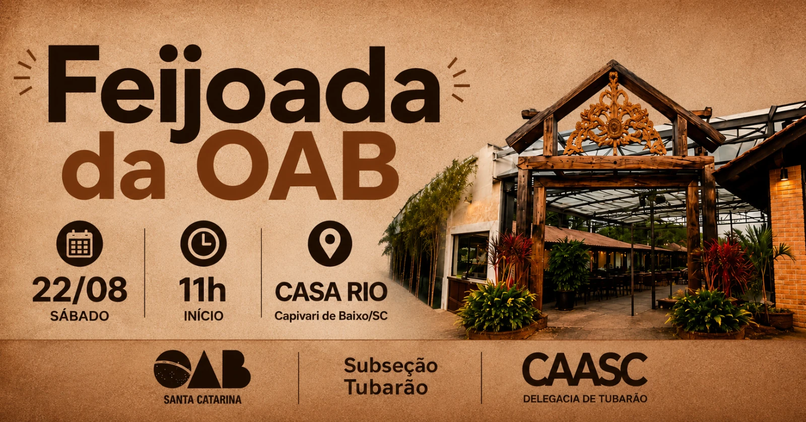Capa de FEIJOADA DA OAB - TUBARÃO