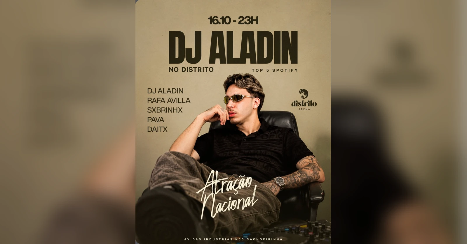 Capa de 16/10 - DJ ALADIN NO DISTRITO